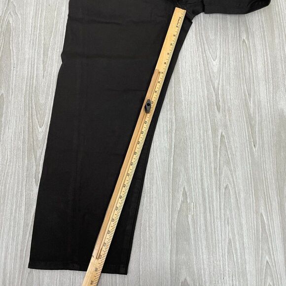 Free People x Sandrine Rose High Rise Wide Leg Cotton Jeans Button Fly Black 27 - Picture 8 of 9